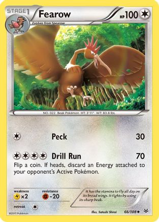 Fearow 66/108 - Roaring Skies Reverse Holofoil