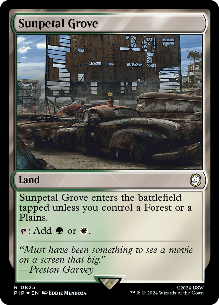 Sunpetal Grove (PIP-825) - Fallout Foil - Premium MTG Single from Wizards of the Coast - Just $4.76! Shop now at Game Crave Tournament Store
