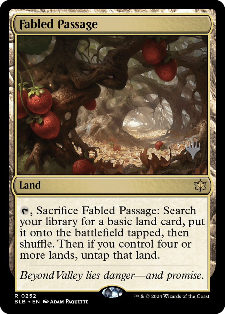 Fabled Passage (PBLB-252P) - Bloomburrow Promos Foil - Premium MTG Single from Wizards of the Coast - Just $4.69! Shop now at Game Crave Tournament Store