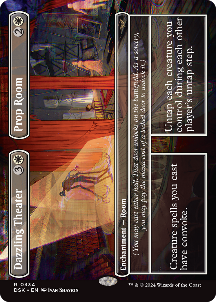 Dazzling Theater // Prop Room (DSK-334) - Duskmourn: House of Horror (Borderless) Foil - Premium MTG Single from Wizards of the Coast - Just $1.82! Shop now at Game Crave Tournament Store