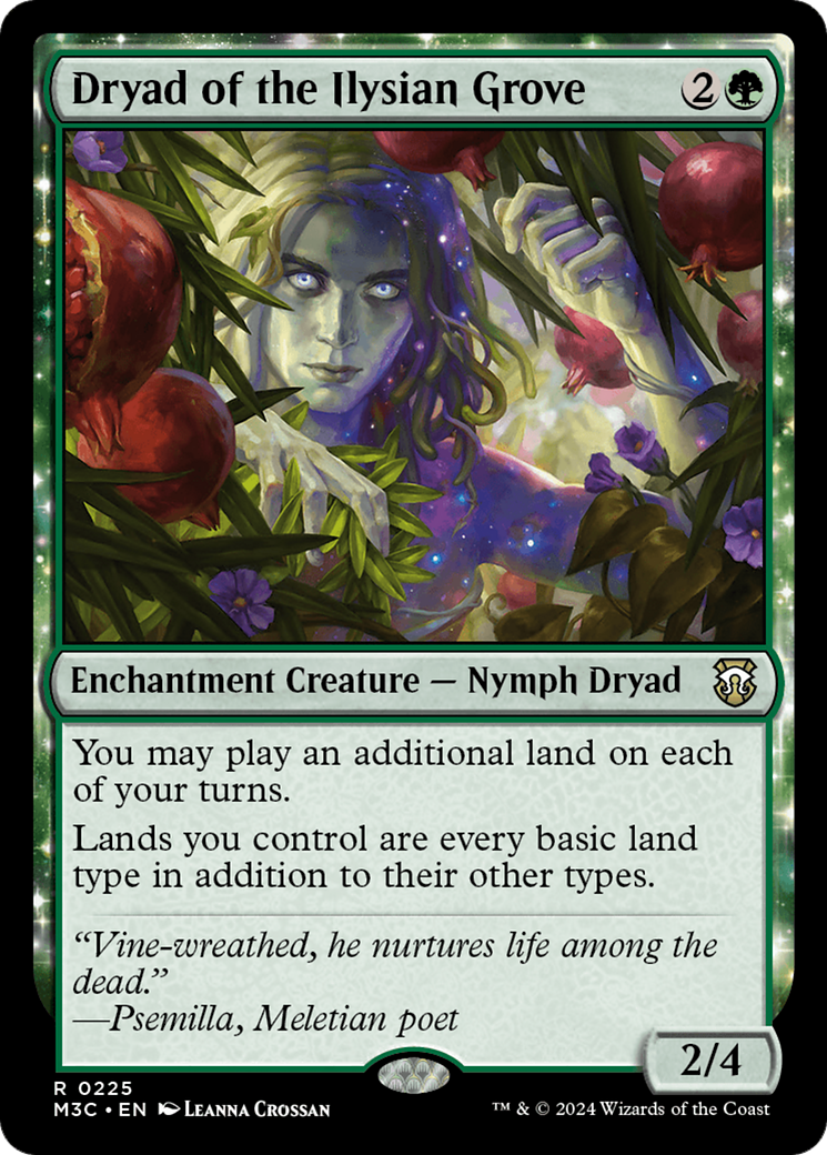 Dryad of the Ilysian Grove (M3C-225) - Modern Horizons 3 Commander - Premium MTG Single from Wizards of the Coast - Just $4.77! Shop now at Game Crave Tournament Store