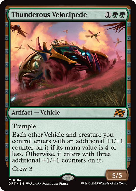 Thunderous Velocipede (DFT-183) - Aetherdrift - Premium MTG Single from Wizards of the Coast - Just $0.18! Shop now at Game Crave Tournament Store