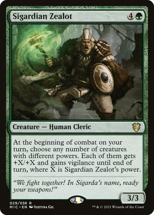 Sigardian Zealot (MIC-029) - Midnight Hunt Commander - Premium MTG Single from Wizards of the Coast - Just $0.08! Shop now at Game Crave Tournament Store