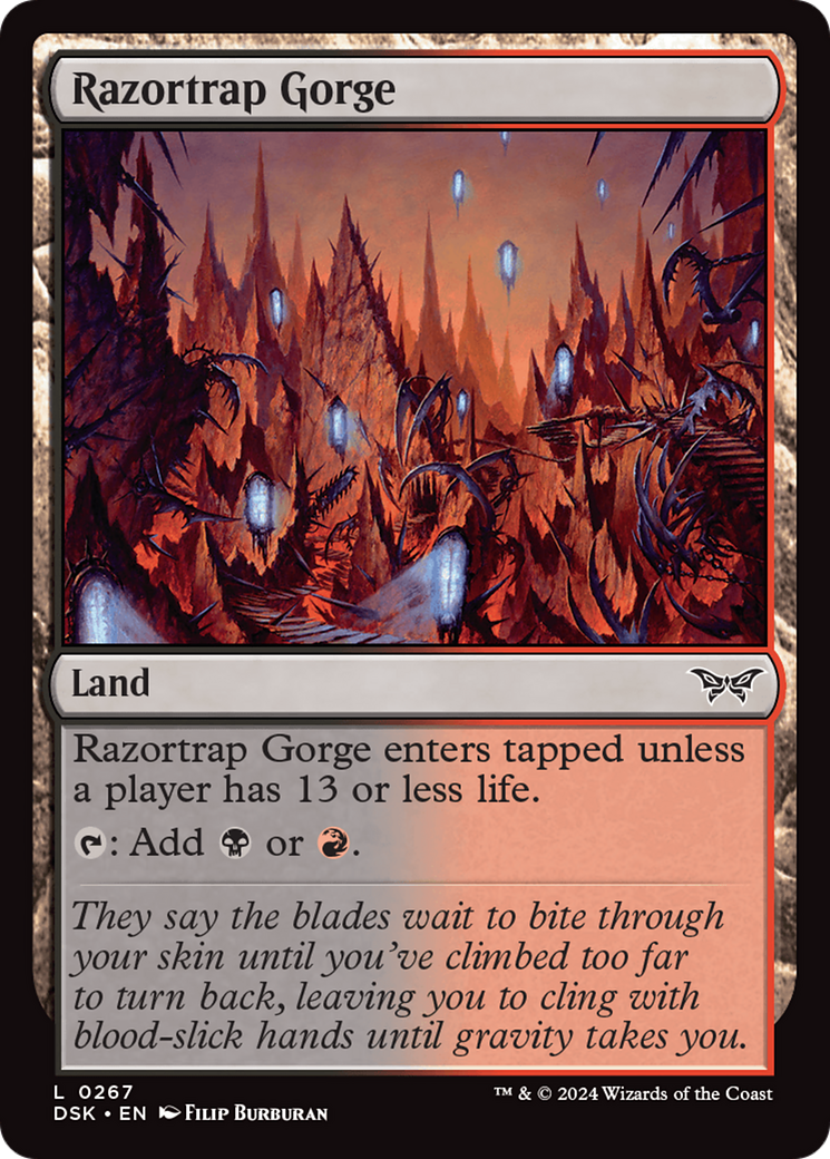 Razortrap Gorge (DSK-267) - Duskmourn: House of Horror - Premium MTG Single from Wizards of the Coast - Just $0.25! Shop now at Game Crave Tournament Store