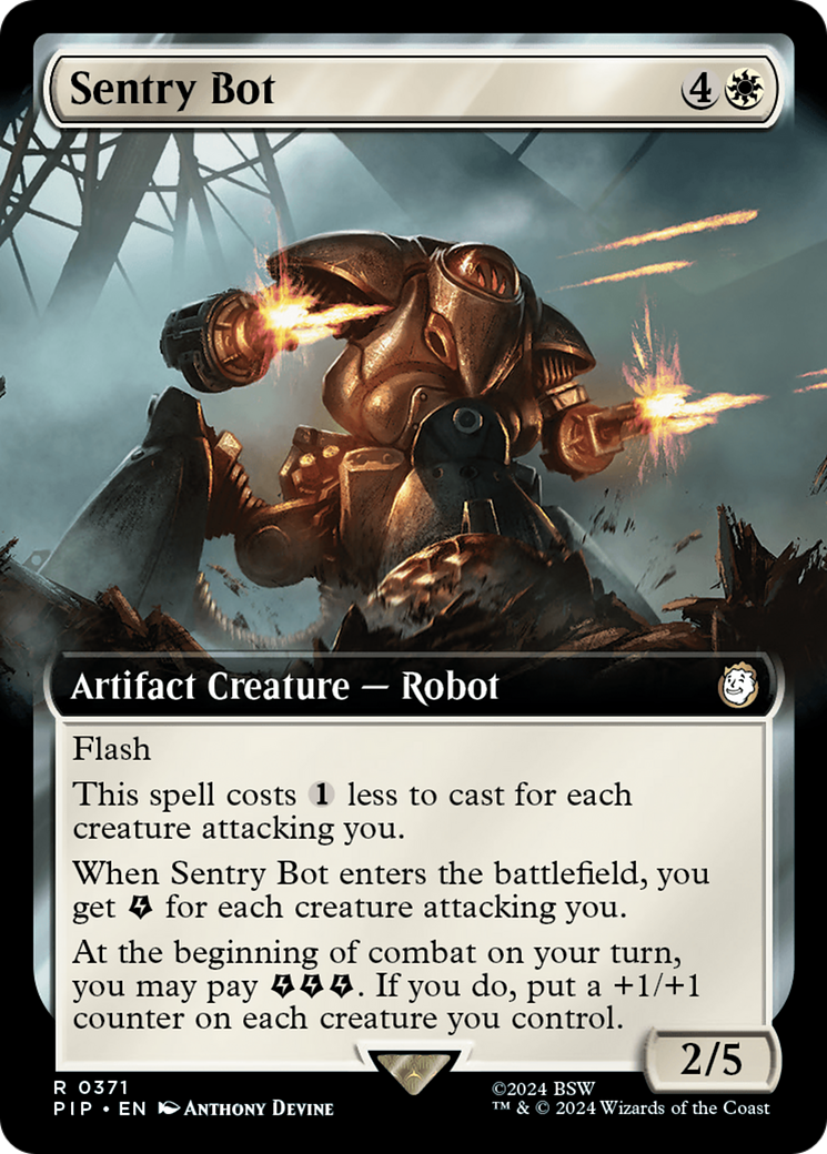 Sentry Bot (PIP-371) - Fallout: (Extended Art) Foil - Premium MTG Single from Wizards of the Coast - Just $0.39! Shop now at Game Crave Tournament Store