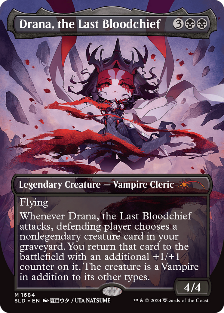 Drana, the Last Bloodchief (SLD-1684) - Secret Lair Drop (Borderless) Foil - Premium MTG Single from Wizards of the Coast - Just $2.15! Shop now at Game Crave Tournament Store