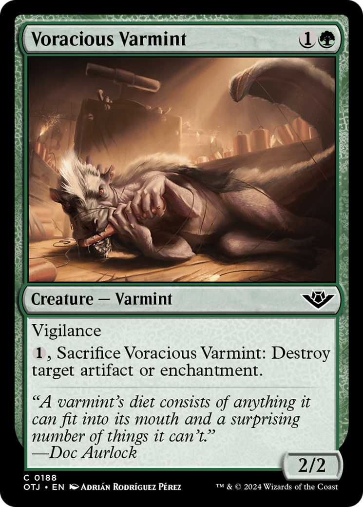 Voracious Varmint (OTJ-188) - Outlaws of Thunder Junction Foil - Premium MTG Single from Wizards of the Coast - Just $0.25! Shop now at Game Crave Tournament Store