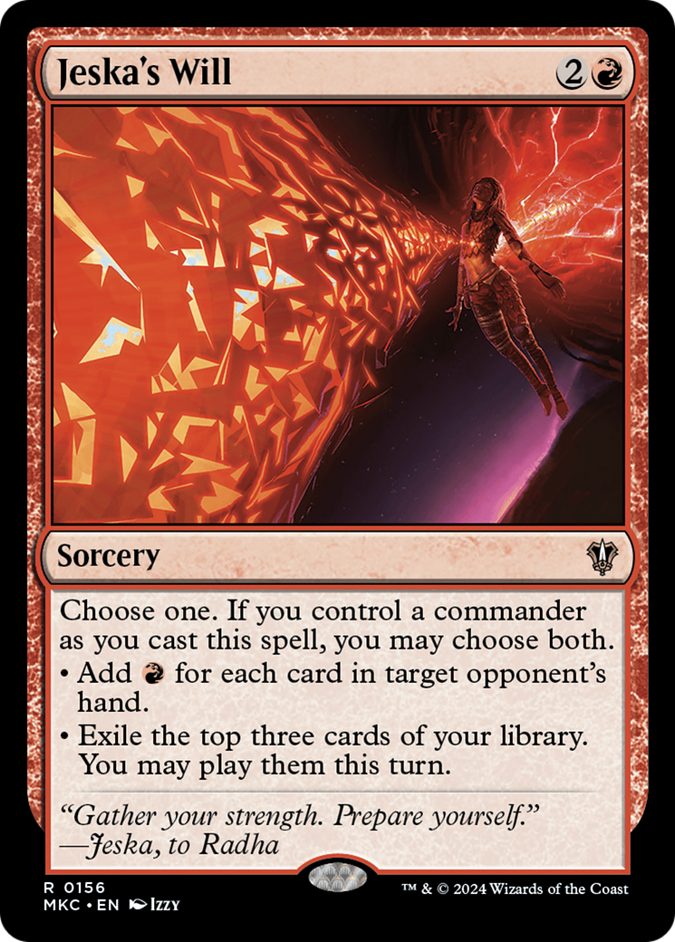 Jeska's Will (MKC-156) - Murders at Karlov Manor Commander - Premium MTG Single from Wizards of the Coast - Just $17.68! Shop now at Game Crave Tournament Store