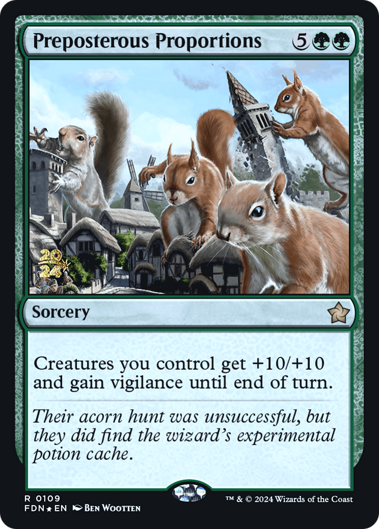 Preposterous Proportions (PRE-109S) - Foundations Promos Foil - Premium MTG Single from Wizards of the Coast - Just $0.26! Shop now at Game Crave Tournament Store