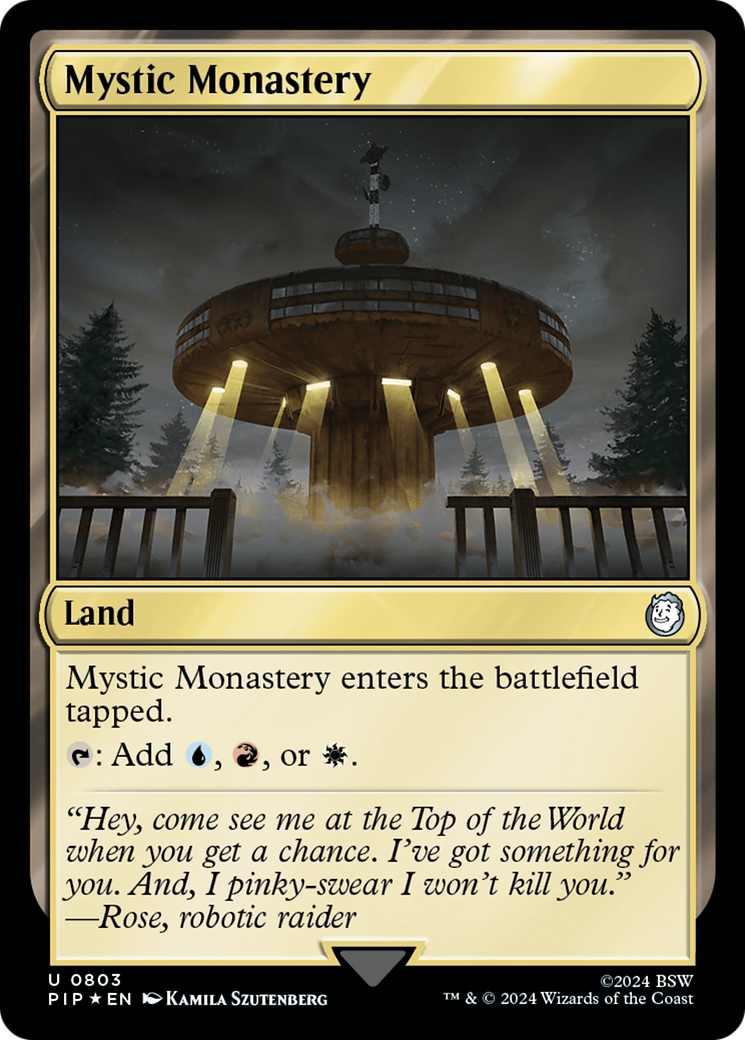 Mystic Monastery (PIP-803) - Fallout - Premium MTG Single from Wizards of the Coast - Just $3.45! Shop now at Game Crave Tournament Store