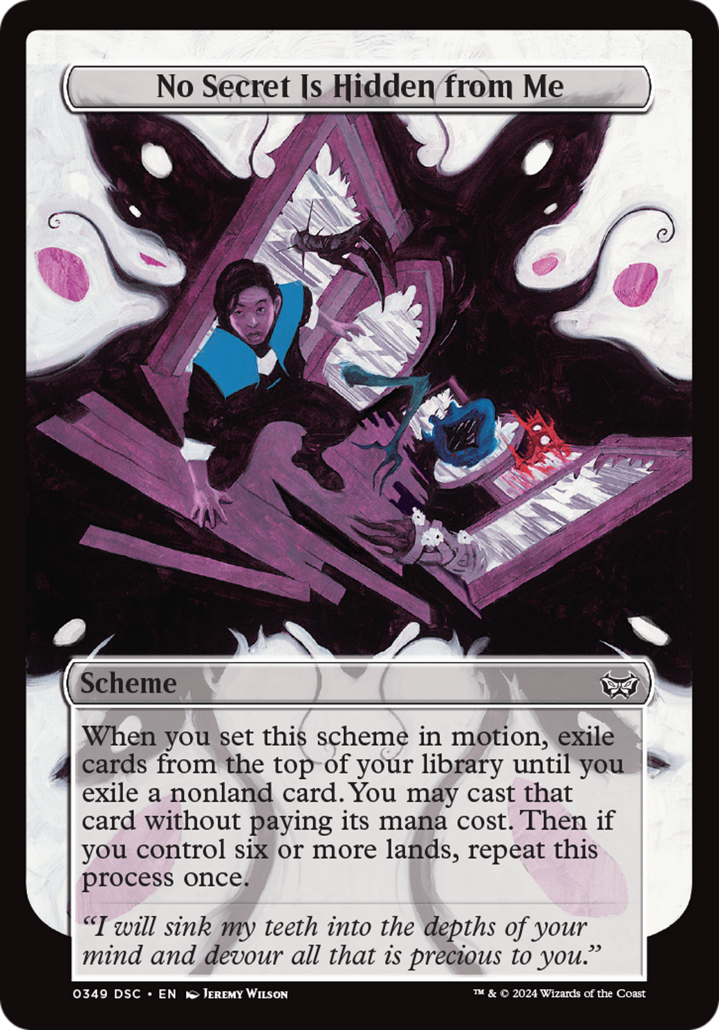 No Secret Is Hidden from Me (DSC-349) - Duskmourn: House of Horror Commander - Premium MTG Single from Wizards of the Coast - Just $0.26! Shop now at Game Crave Tournament Store