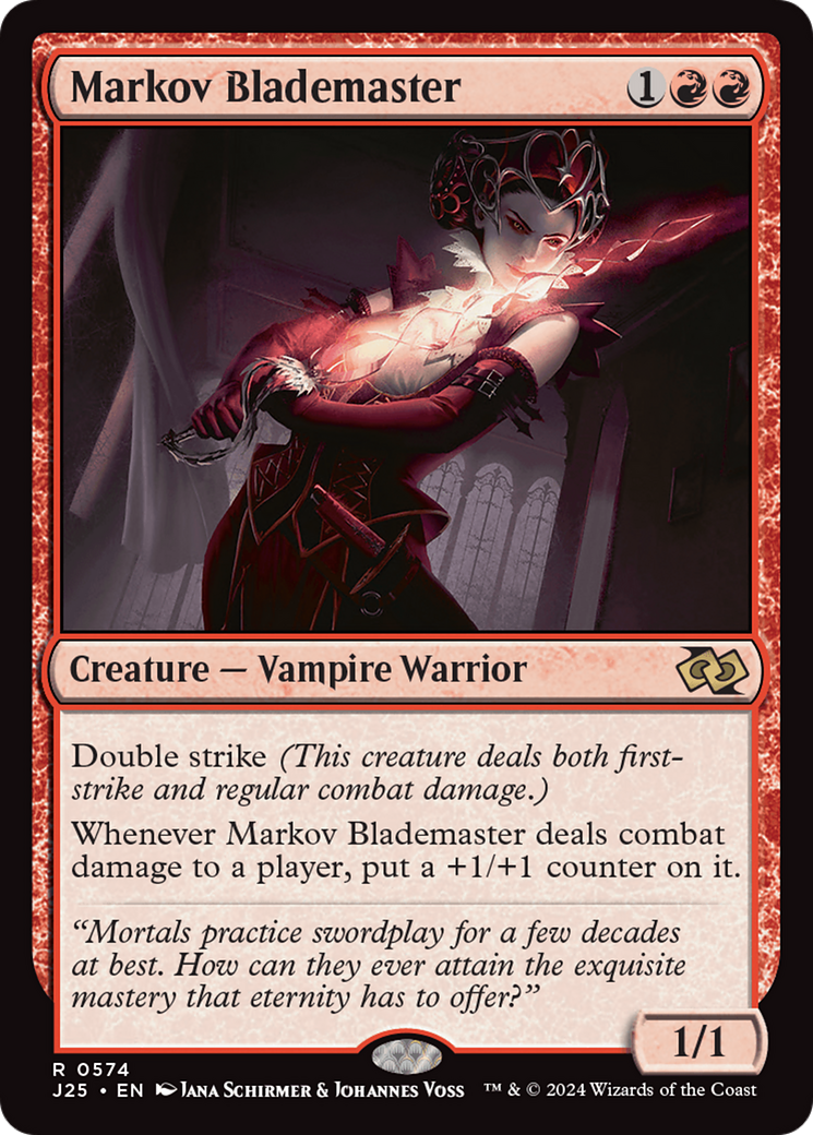 Markov Blademaster (J25-574) - Foundations Jumpstart - Premium MTG Single from Wizards of the Coast - Just $0.25! Shop now at Game Crave Tournament Store