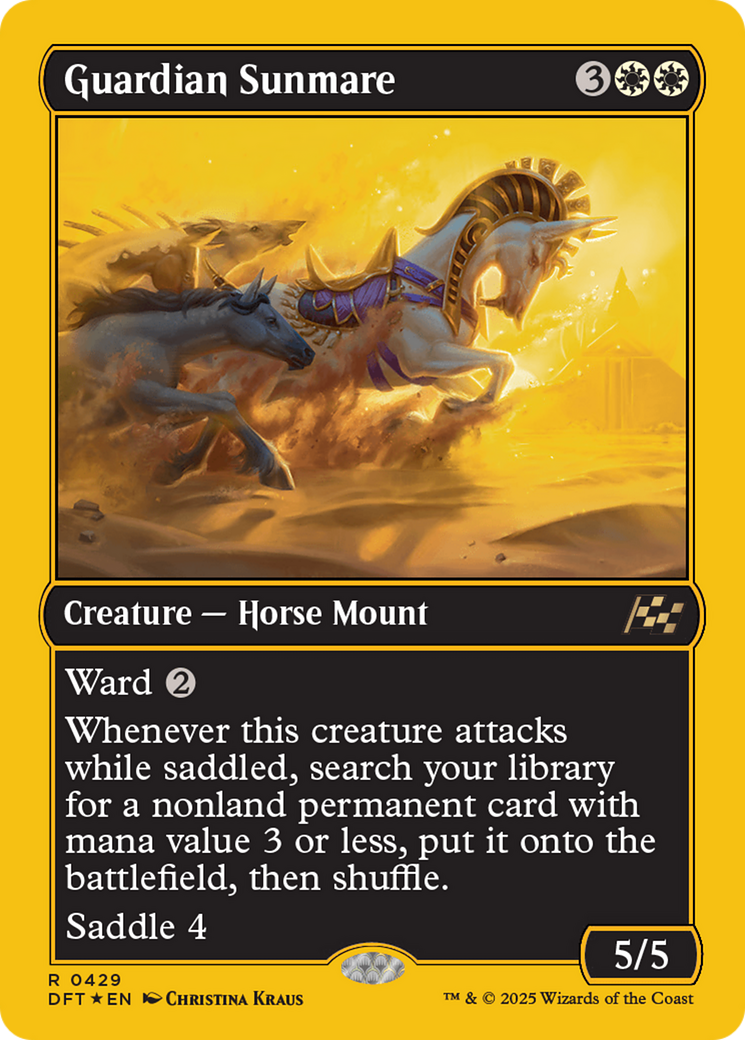 Guardian Sunmare (First-Place Foil) (DFT-429) - Aetherdrift Foil - Premium MTG Single from Wizards of the Coast - Just $0.59! Shop now at Game Crave Tournament Store