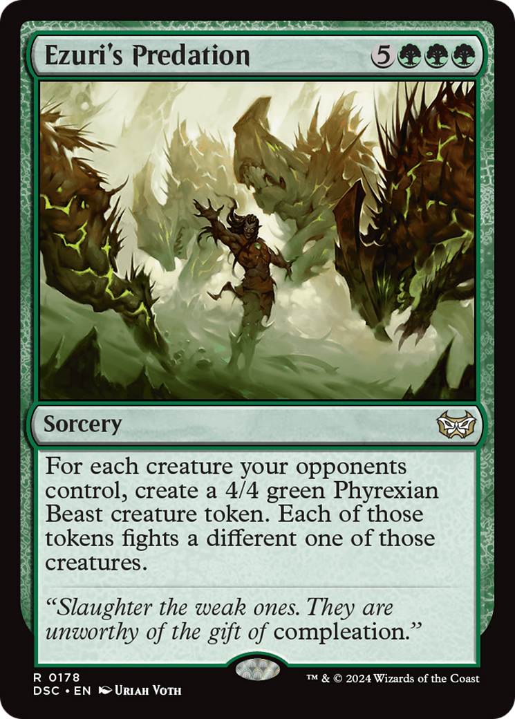 Ezuri's Predation (DSC-178) - Duskmourn: House of Horror Commander - Premium MTG Single from Wizards of the Coast - Just $0.57! Shop now at Game Crave Tournament Store