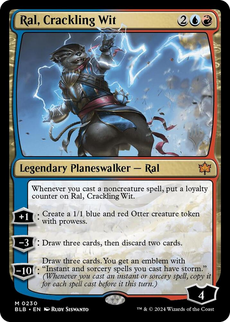 Ral, Crackling Wit (PBLB-230P) - Bloomburrow Promos Foil - Premium MTG Single from Wizards of the Coast - Just $6.18! Shop now at Game Crave Tournament Store
