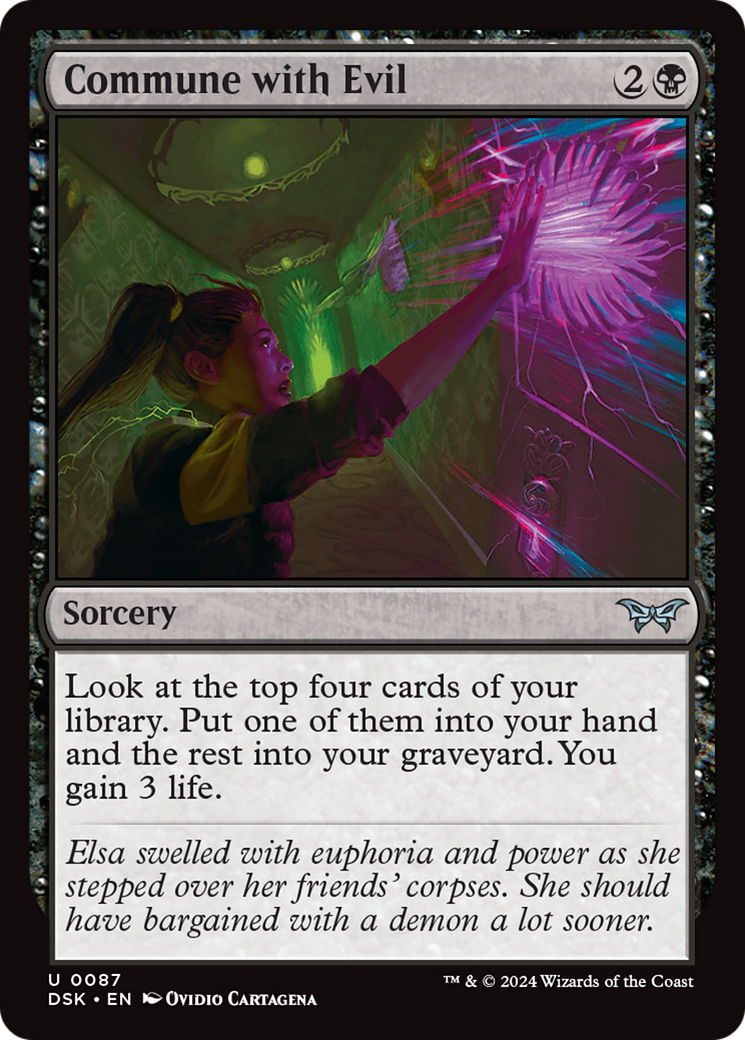 Commune with Evil (DSK-087) - Duskmourn: House of Horror - Premium MTG Single from Wizards of the Coast - Just $0.25! Shop now at Game Crave Tournament Store