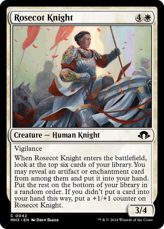 Rosecot Knight (MH3-042) - Modern Horizons 3 - Premium MTG Single from Wizards of the Coast - Just $0.25! Shop now at Game Crave Tournament Store