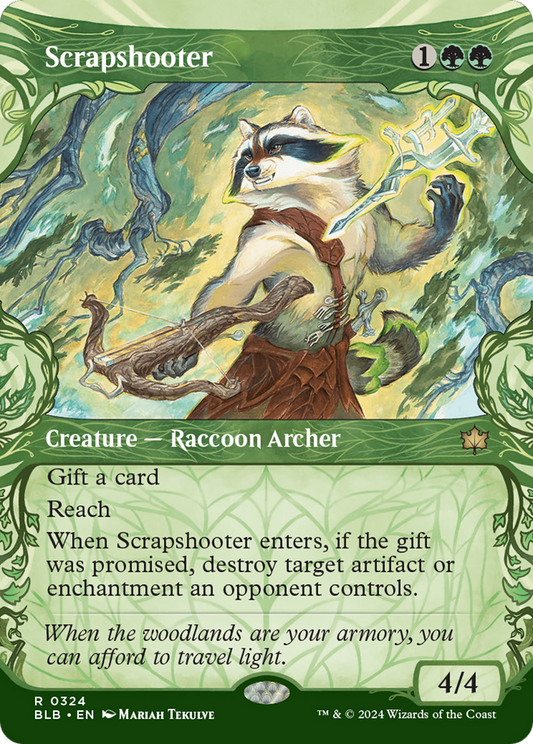 Scrapshooter (BLB-324) - Bloomburrow: (Showcase) - Premium MTG Single from Wizards of the Coast - Just $0.41! Shop now at Game Crave Tournament Store