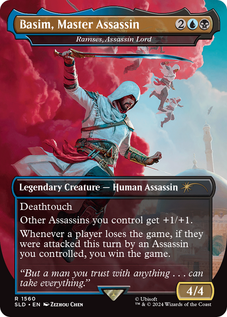 Ramses, Assassin Lord (SLD-1560) - Secret Lair Drop / Basim, Master Assassin (Borderless) - Premium MTG Single from Wizards of the Coast - Just $17.66! Shop now at Game Crave Tournament Store