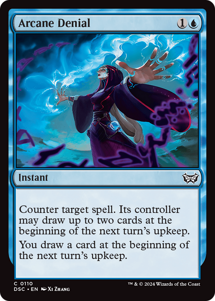 Arcane Denial (DSC-110) - Duskmourn: House of Horror Commander - Premium MTG Single from Wizards of the Coast - Just $1.23! Shop now at Game Crave Tournament Store