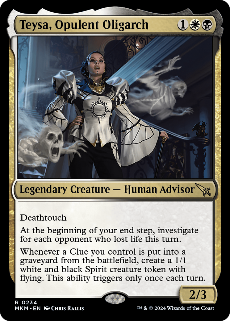 Teysa, Opulent Oligarch (MKM-234) - Murders at Karlov Manor Foil - Premium MTG Single from Wizards of the Coast - Just $0.25! Shop now at Game Crave Tournament Store