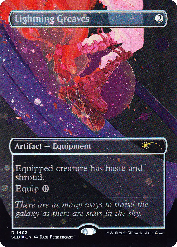 Lightning Greaves (SLD-1493★) - Secret Lair Drop (Borderless) Foil - Premium MTG Single from Wizards of the Coast - Just $30.54! Shop now at Game Crave Tournament Store