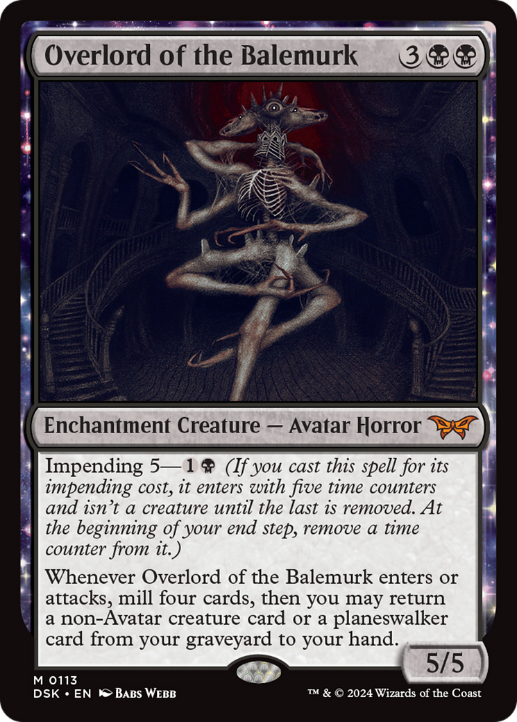 Overlord of the Balemurk (DSK-113) - Duskmourn: House of Horror: (nyxtouched) Foil - Premium MTG Single from Wizards of the Coast - Just $10.16! Shop now at Game Crave Tournament Store