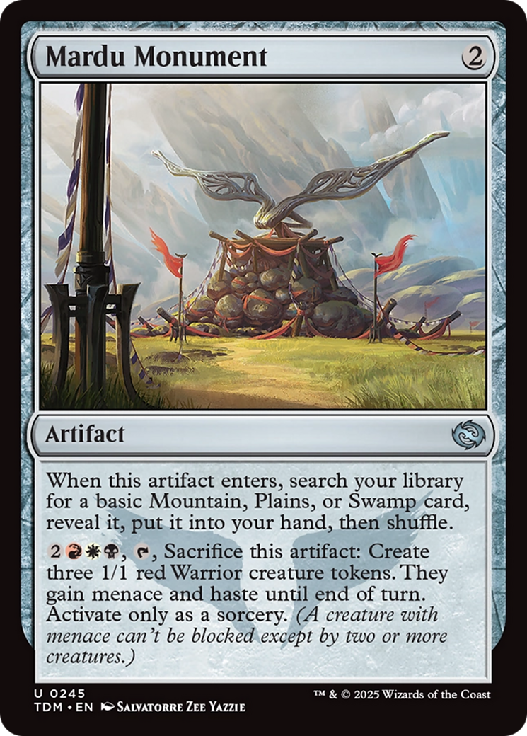 Mardu Monument (TDM-245) - Tarkir: Dragonstorm - Premium MTG Single from Wizards of the Coast - Just $0.09! Shop now at Game Crave Tournament Store
