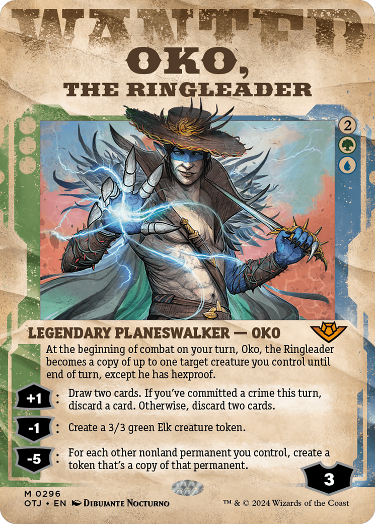 Oko, the Ringleader (OTJ-296) - Outlaws of Thunder Junction: (Showcase) - Premium MTG Single from Wizards of the Coast - Just $1.02! Shop now at Game Crave Tournament Store