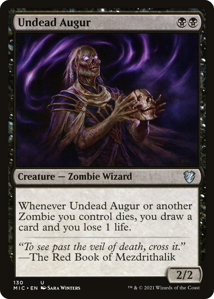 Undead Augur (MIC-130) - Midnight Hunt Commander - Premium MTG Single from Wizards of the Coast - Just $0.08! Shop now at Game Crave Tournament Store