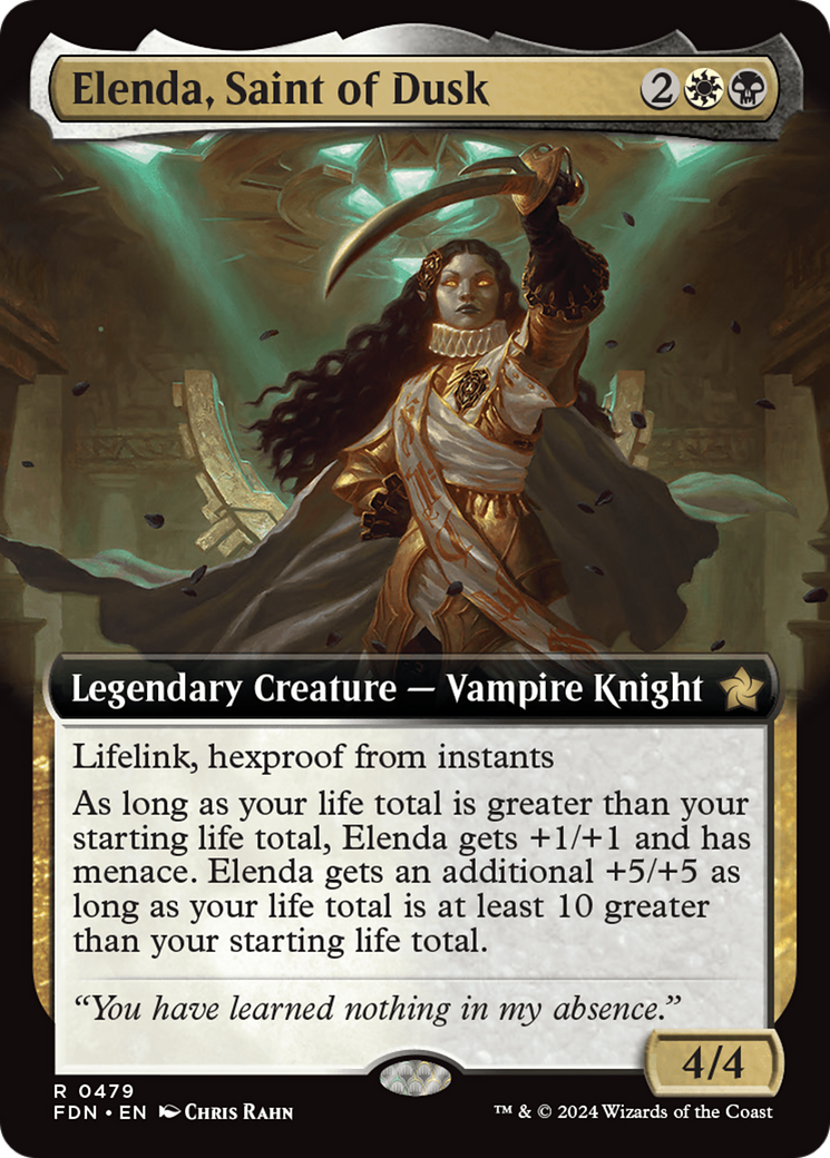 Elenda, Saint of Dusk (FDN-479) - Foundations: (Extended Art) - Premium MTG Single from Wizards of the Coast - Just $0.59! Shop now at Game Crave Tournament Store