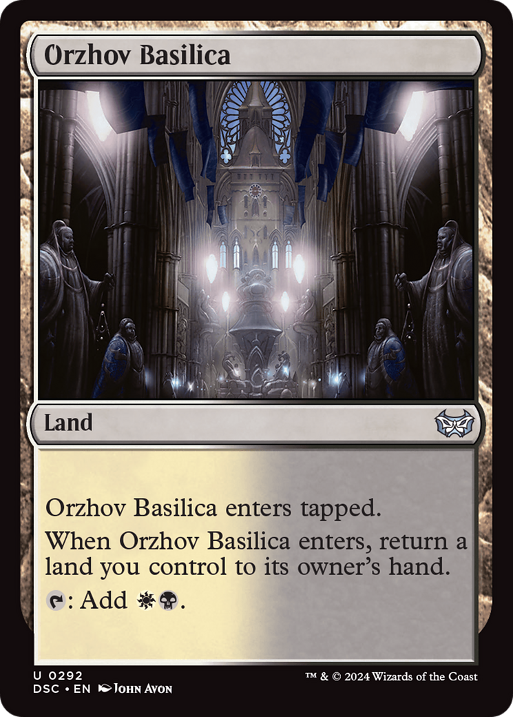 Orzhov Basilica (DSC-292) - Duskmourn: House of Horror Commander - Premium MTG Single from Wizards of the Coast - Just $0.25! Shop now at Game Crave Tournament Store
