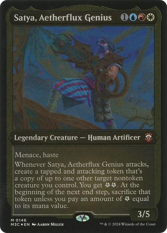 Satya, Aetherflux Genius (M3C-146) - Modern Horizons 3 Commander Foil