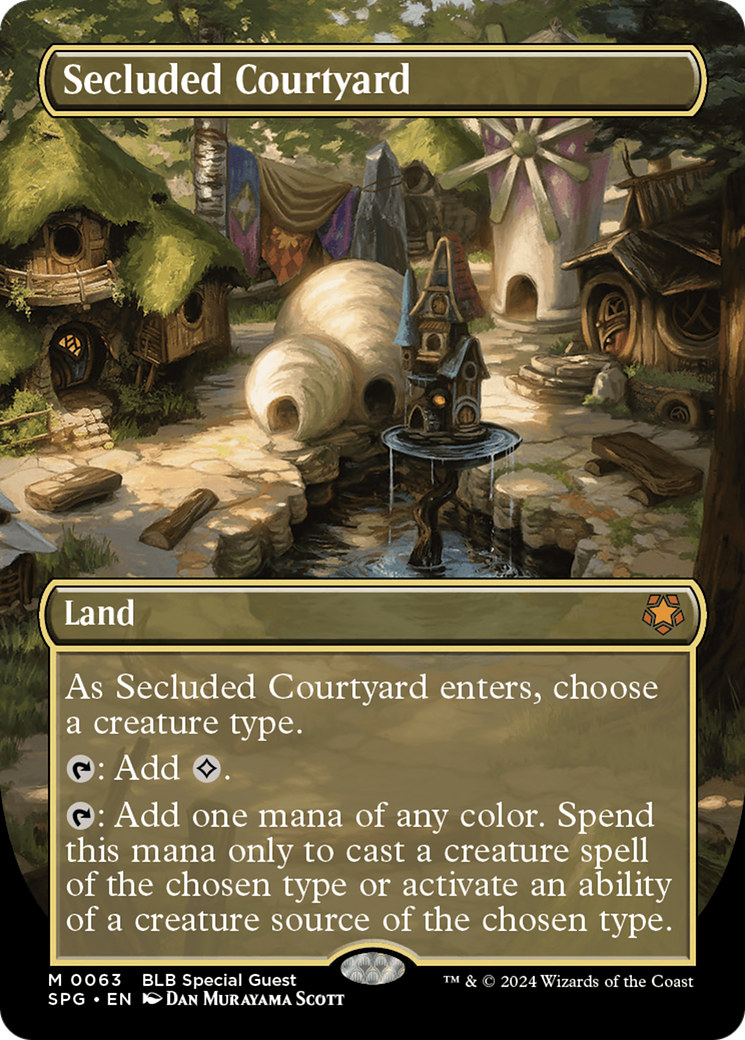 Secluded Courtyard (SPG-063) - Special Guests (Borderless) Foil - Premium MTG Single from Wizards of the Coast - Just $13.72! Shop now at Game Crave Tournament Store