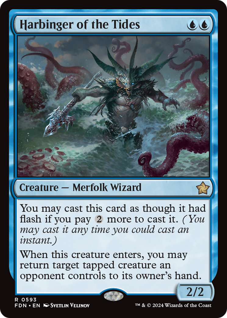 Harbinger of the Tides (FDN-593) - Foundations - Premium MTG Single from Wizards of the Coast - Just $0.25! Shop now at Game Crave Tournament Store