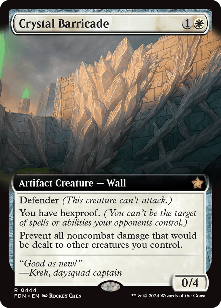 Crystal Barricade (FDN-444) - Foundations: (Extended Art) - Premium MTG Single from Wizards of the Coast - Just $0.78! Shop now at Game Crave Tournament Store