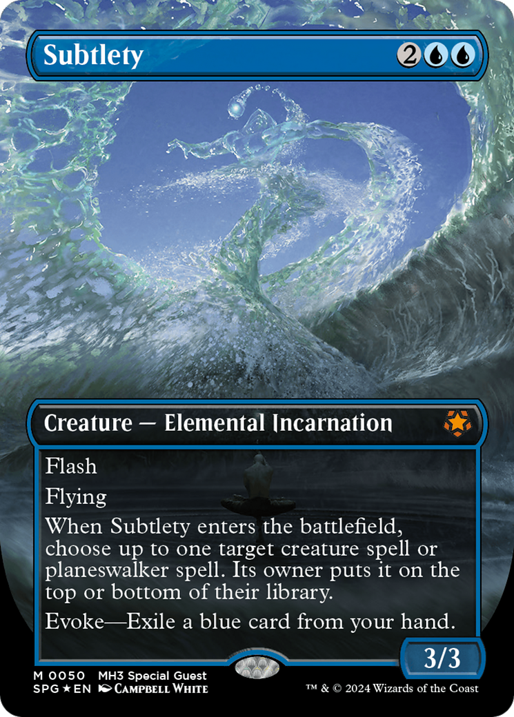 Subtlety (SPG-050) - Special Guests (Borderless) Foil - Premium MTG Single from Wizards of the Coast - Just $14.28! Shop now at Game Crave Tournament Store