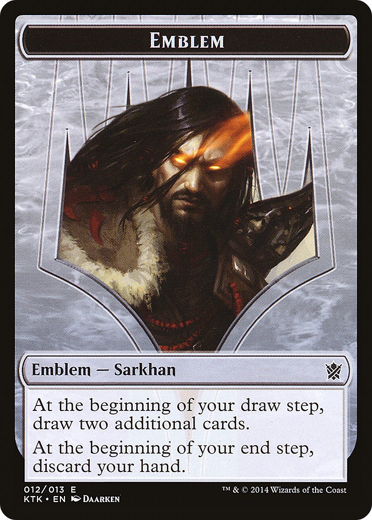 Sarkhan, the Dragonspeaker Emblem (TKTK-012) - Khans of Tarkir Tokens