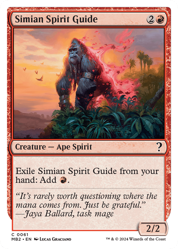 Simian Spirit Guide (MB2-061) - Mystery Booster 2 - Premium MTG Single from Wizards of the Coast - Just $1.26! Shop now at Game Crave Tournament Store