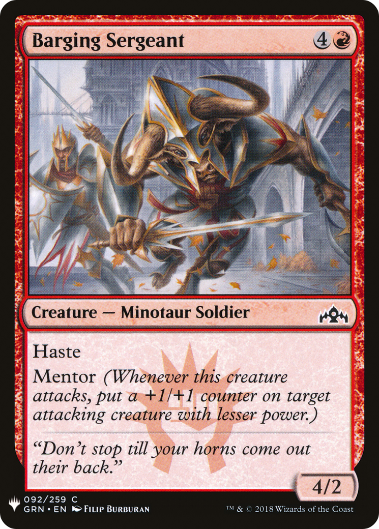 Barging Sergeant (MB1-848) - Mystery Booster