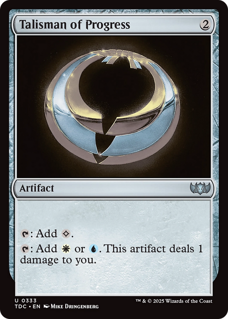 Talisman of Progress (TDC-333) - Tarkir: Dragonstorm Commander - Premium MTG Single from Wizards of the Coast - Just $0.09! Shop now at Game Crave Tournament Store