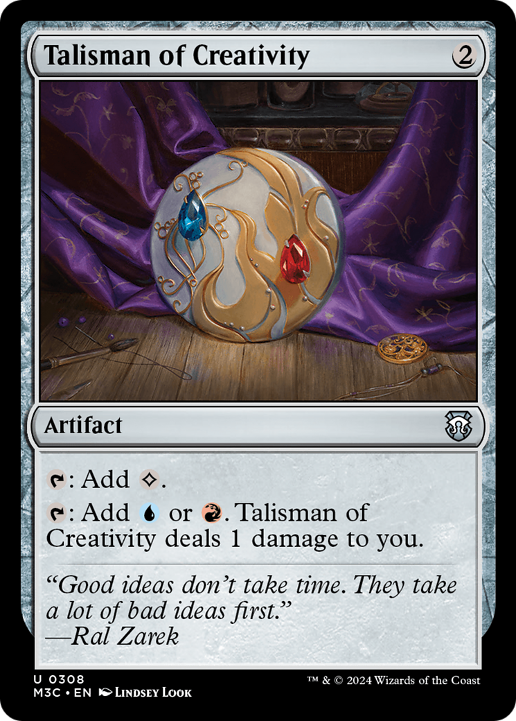 Talisman of Creativity (M3C-308) - Modern Horizons 3 Commander - Premium MTG Single from Wizards of the Coast - Just $0.83! Shop now at Game Crave Tournament Store