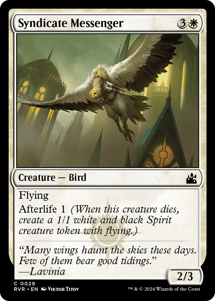 Syndicate Messenger (RVR-029) - Ravnica Remastered Foil - Premium MTG Single from Wizards of the Coast - Just $0.25! Shop now at Game Crave Tournament Store