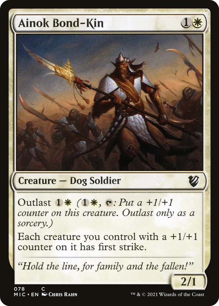 Ainok Bond-Kin (MIC-078) - Midnight Hunt Commander - Premium MTG Single from Wizards of the Coast - Just $0.08! Shop now at Game Crave Tournament Store