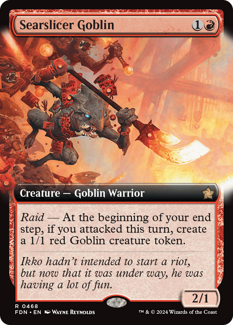 Searslicer Goblin (FDN-468) - Foundations: (Extended Art) - Premium MTG Single from Wizards of the Coast - Just $0.35! Shop now at Game Crave Tournament Store