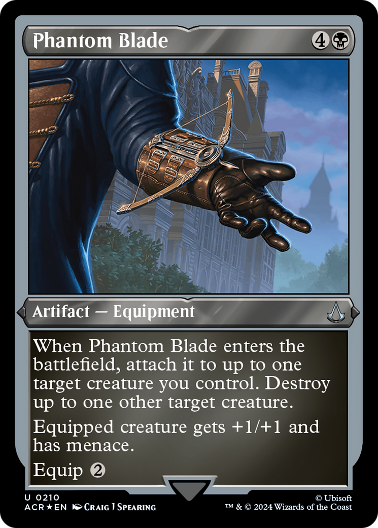 Phantom Blade (ACR-210) - Assassin's Creed Etched Foil - Premium MTG Single from Wizards of the Coast - Just $0.80! Shop now at Game Crave Tournament Store