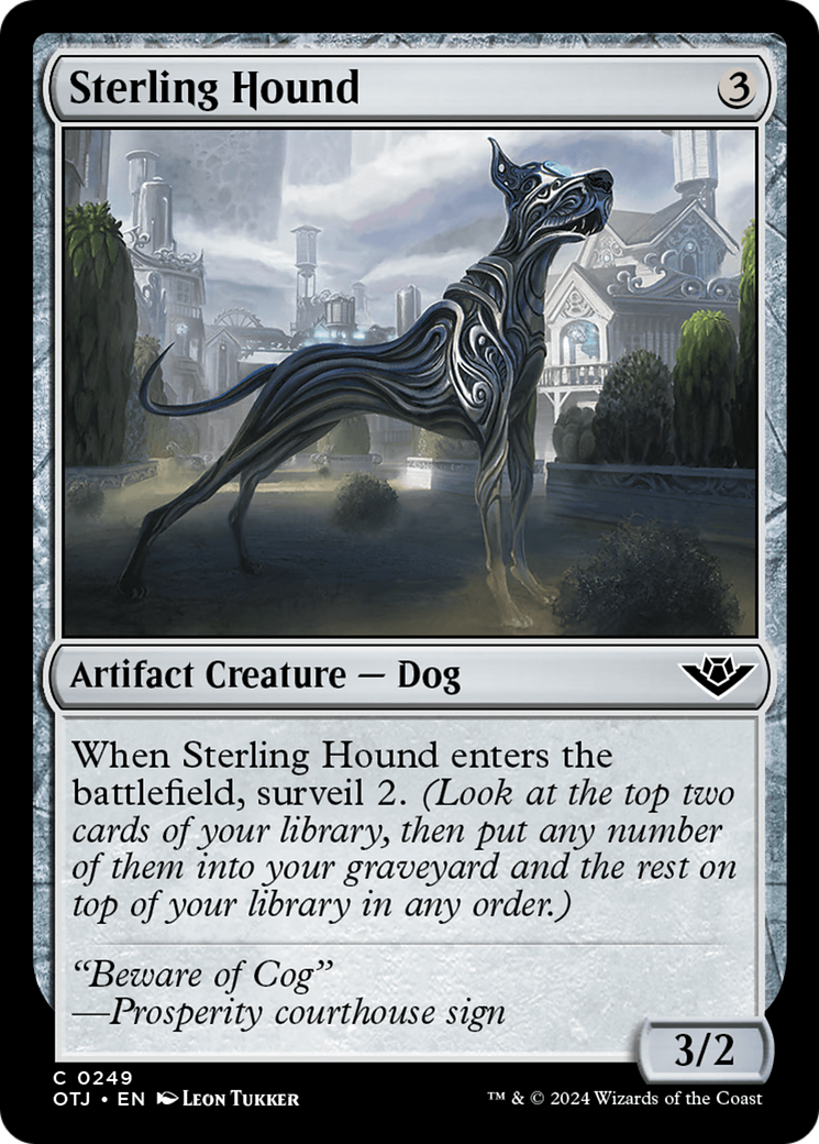 Sterling Hound (OTJ-249) - Outlaws of Thunder Junction Foil - Premium MTG Single from Wizards of the Coast - Just $0.25! Shop now at Game Crave Tournament Store