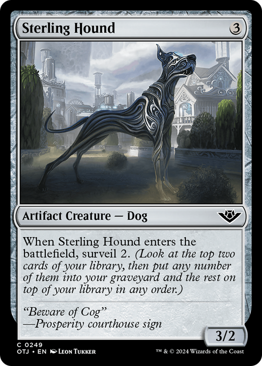Sterling Hound (OTJ-249) - Outlaws of Thunder Junction - Premium MTG Single from Wizards of the Coast - Just $0.25! Shop now at Game Crave Tournament Store