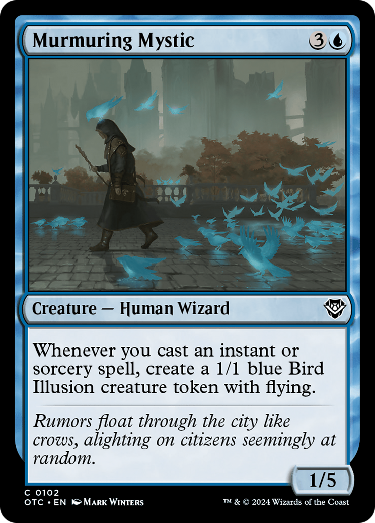 Murmuring Mystic (OTC-102) - Outlaws of Thunder Junction Commander - Premium MTG Single from Wizards of the Coast - Just $0.30! Shop now at Game Crave Tournament Store