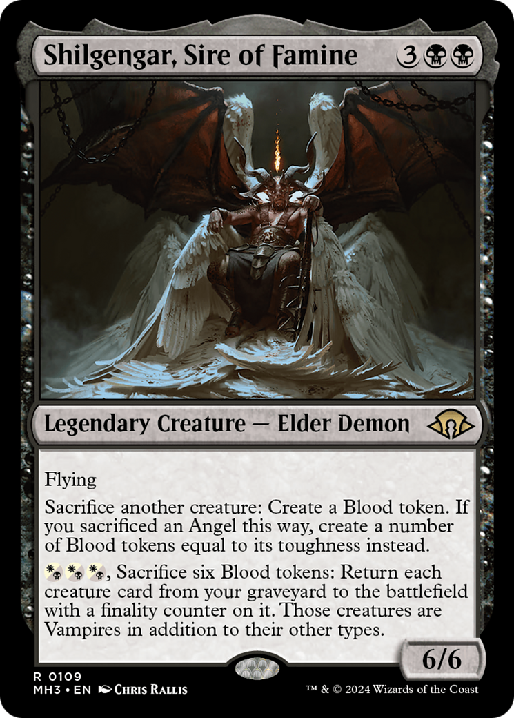 Shilgengar, Sire of Famine (MH3-109) - Modern Horizons 3 Foil - Premium MTG Single from Wizards of the Coast - Just $0.33! Shop now at Game Crave Tournament Store